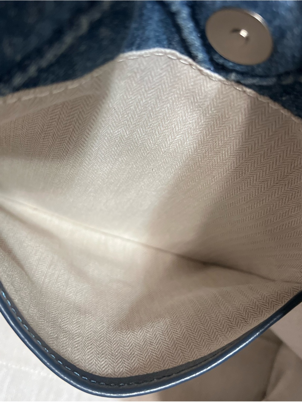 Tory Burch Fleming Denim Hobo Shoulder Bag - Picture 11 of 12